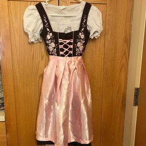 Authentic brown and pink Oktoberfest dirndl!